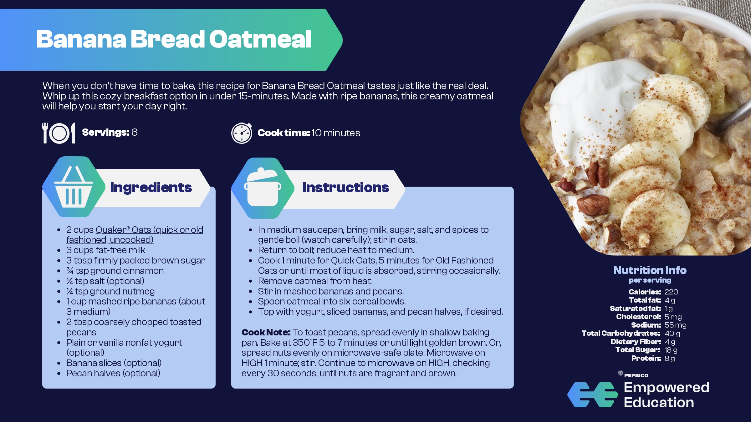 Banana Bread Oatmeal Recipe